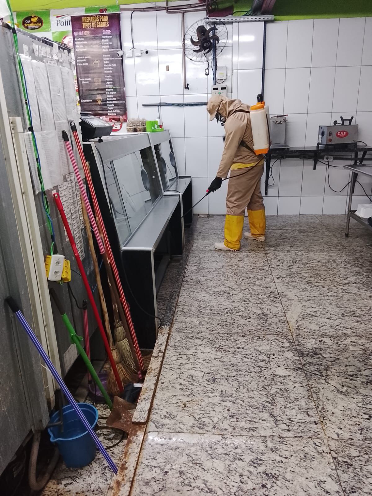 Sanitização em açougue